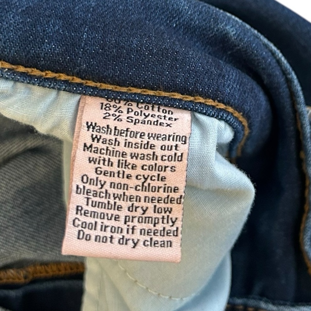 JUICY COUTURE Distressed Skinny Jeans Raw Frayed Hem Sz 8 Blue Y2K Vibe - Picture 9 of 13